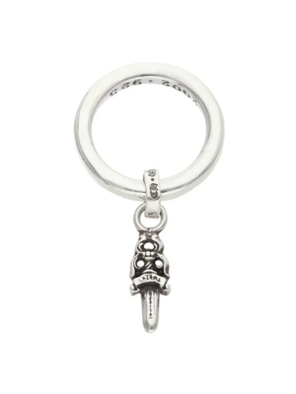Chrome Hearts Ntfl Dagger Motif Silver Ring